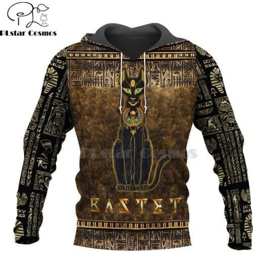 Mysterious retro ancient Horus Egypt goddess Pharaoh totem 3d hoodies/Sweatshirt Winter autumn funny long sleeve streetwear-2