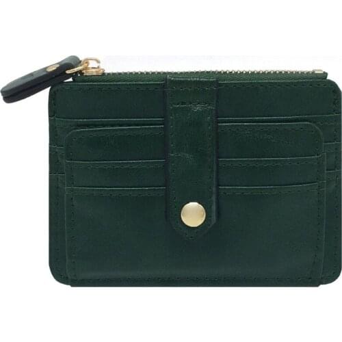 25PCS / LOT Wallet Women Short Zipper Purse Fashion Card Holder Coin Purse Small Thin PU Leather Female Wallet Purse