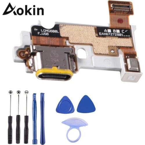 Aokin USB Charging Port Dock Mic Flex Cable Replacement for LG G6 H870 H871 H872 US997 VS998 LS993 (for LG G6)