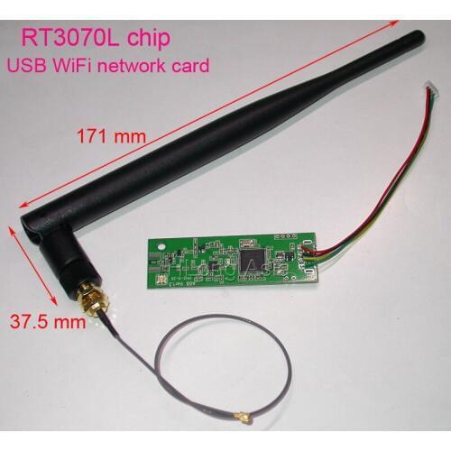 Enhanced WiFi module RT3070 USB network card, Extra signal amplifier chip, for CCTV IP camera with 5dB antenna