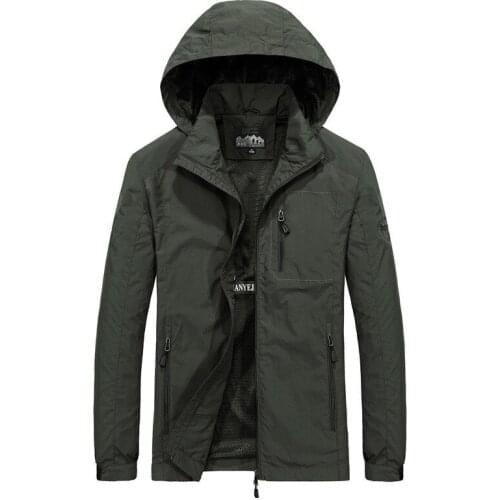 Corta Vento Masculino Mens Windbreaker Jackets Waterproof Military Hooded Water Proof Wind Breaker Casual Coat Male Clothing