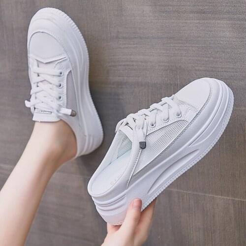 2021 New Women Sneakers White Tennis Women Shoes Canvas Slip on Female Row Shoes Platform Flats Casual Ladies Vulcanize Shoes