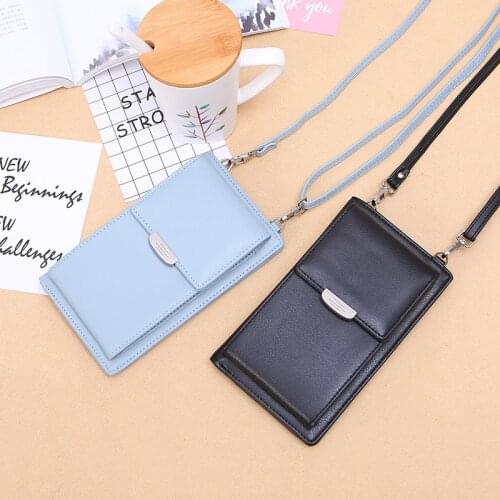 Female Mobile Phone Pocket Long Wallets for Women Multi-function Mini Money Bags Ladies Shoulder Bag Diagonal Purse Card Holder
