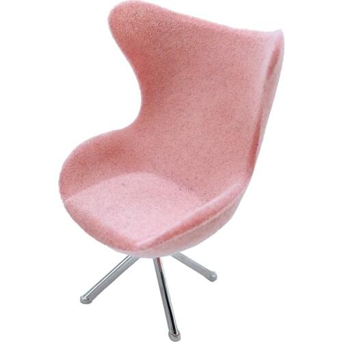 1:12 Scale Dolls House Miniatures Pink Office High Back Flocking Seat Chair Room