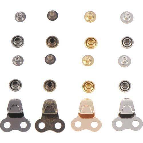 10 Sets Lace Fittings With Rivets Alloy Boot Lace Hooks For Outdoor Hiking Camping Climb Accessories 4Colors