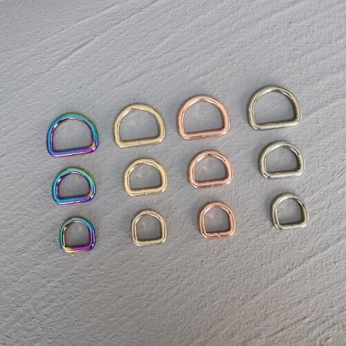 10 Pcs 15mm/20mm/25mm/30mm Metal High Quality Hand Bag Purse Strap Belt Dog Collar Chain Web D Ring Buckle DIY Accessories