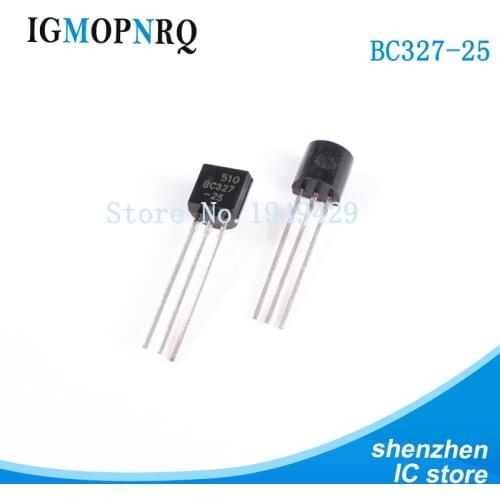 100PCS BC327-25 TO-92 BC327 327-25 (BJT) PNP 50Vcbo 45 Vceo 500mA 625mW Trans New