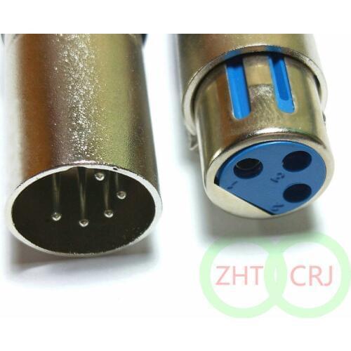 300pcs XLR 5 Pin Male to 3 Pin Female connector New