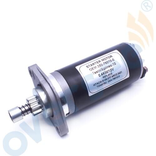 350-76010 Electrical Strarter Motor For TOHATSU Outboard Motor 9.8;15; 18HP; 350-76010-0; 3AA-76010-0;S106-07B,Sierra 18-6420