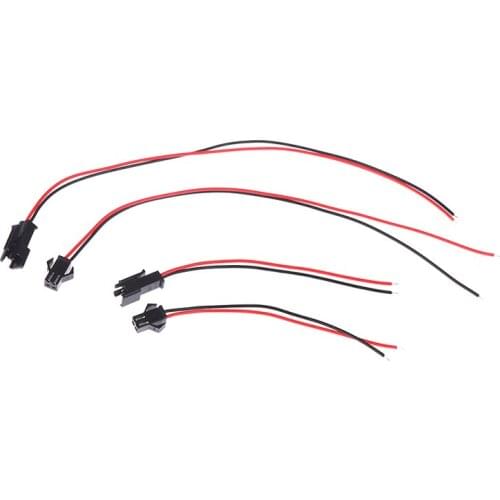 5 Pairs 10/20cm Long SM 2Pins Plug Male to Female Terminal Wire Connector