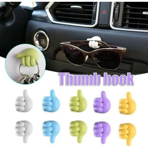 5PCS/SET Thumb Shape Clip Hooks Car Wire Cable Holder Auto Interio Supplies Creative Car Multifunctional Small Hand Clip Holder