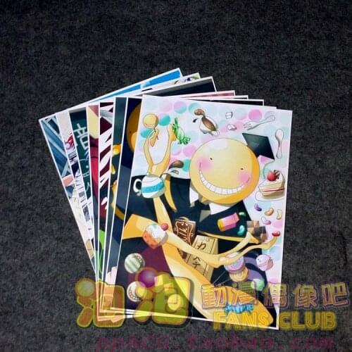 8pcs/lot A3 Anime Assassination Classroom Wall Pictures for Living Room Film Posters Sticker Decoration Gift