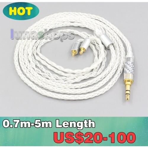 8 Core Silver Plated OCC Earphone Cable For Audio Technica ath-ls400 ls300 ls200 ls70 ls50 e40 e50 e70 312A LN006542