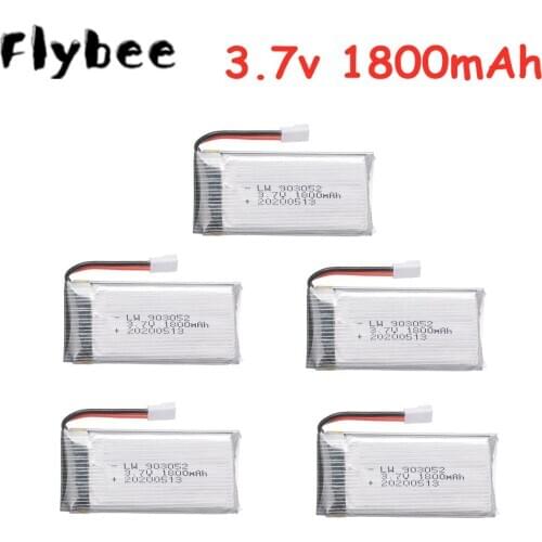 Lipo Battery 1S 3.7v 1800mAh XH2.54 Plug Rechargeable Battery Charger Sets For SYMA RC Drone Helicopter Quadcopter Parts