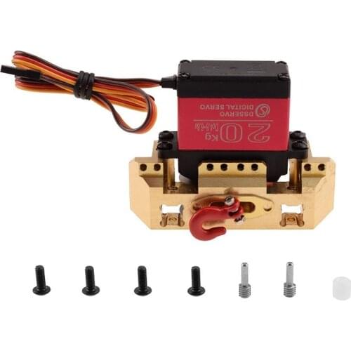 Aluminum Multifunctional Front Bumper Mount Servo Winch Brass Mount for 1/10 RC Crawler Traxxas TRX-4 Upgrade Parts