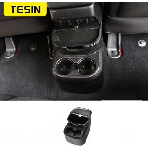 TESIN Car Drinks Holders for Jeep Wrangler JK 2011-2017 Rear Storage Box Water Cup Holder for Jeep Wrangler Accessories