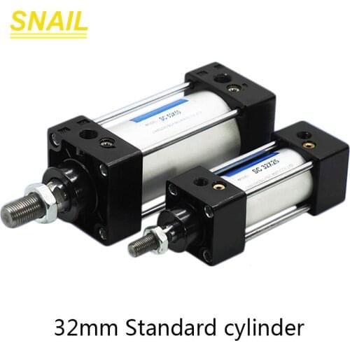 Cylinder diameter 32mm standard cylinder, Stroke 25 50 75 100 125 150 175 200 mm For mechanical and pneumatic components