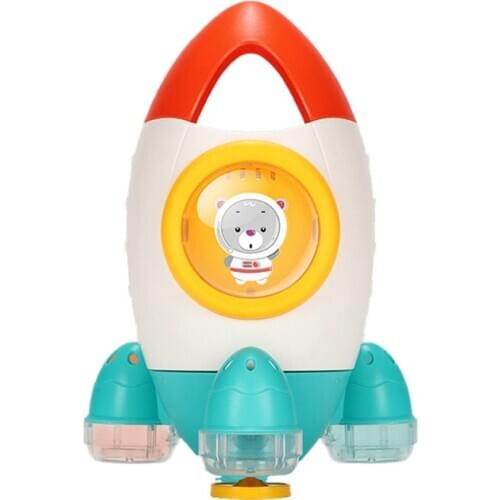 Childrens Rotary Water Jet Rocket Bath Toys Childrens Bathing Games Bathroom Sprinkler Baby Bathing Shampoo Fun Puzzle Gift