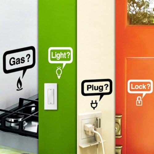 Environmental PVC Kitchen home instructions logo stickers Wall Sticker Vinyl Decal Home Decor Decal Black&White wall stickers