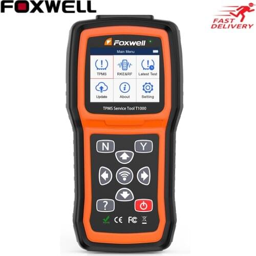 Tires Pressure Monitoring OBD2 Pressure Vacuum Testers Tools TPMS Sensors Programmer OE Information Reading Foxwell T1000