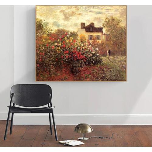 Painting by numbers art paint by number Diy Hand-painted Monet flower plant landscape painting home corridor decorative painting
