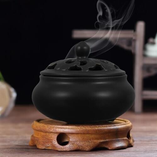 Ceramic Incense Burner Creative Retro Ceramic Burner Censer Holder Decoration Ceramic Censer For Desktop Office Home Decor