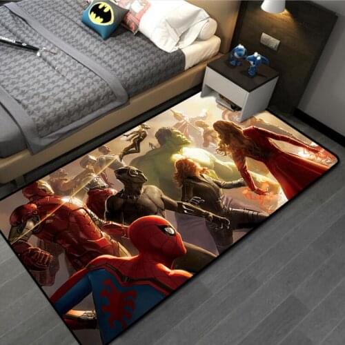 The Avenges Super hero Hulk Cartoon Door mat Rug Captain America Floor Bedroom Doormat Non-slip Mat Living Room kids Play mat