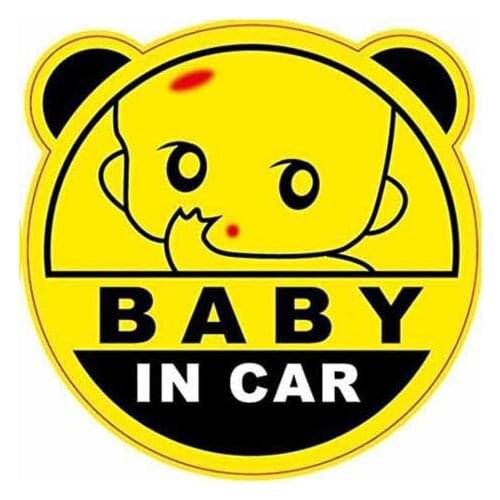COOL BABY IN CAR Vinyl Car Sticker Decals Funny for Car Window Motorcycle Waterproof Car Decorative Interior KK13*13cm