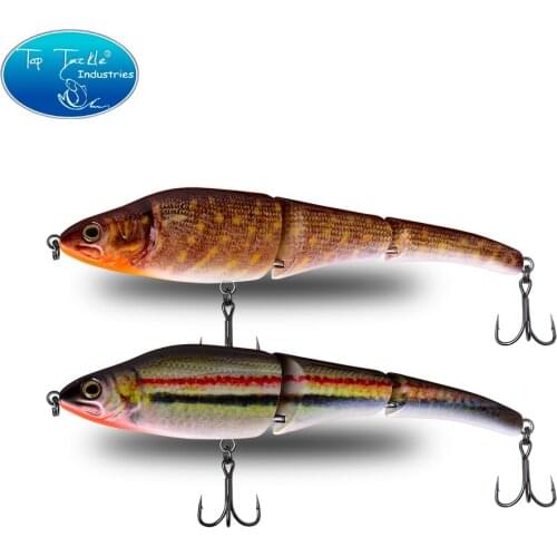 Slow sinking fishing lure artifical swimbait130mm 22g Jointed bait CF LURE 3 segments Jerkbait PencilTackles for pike musky