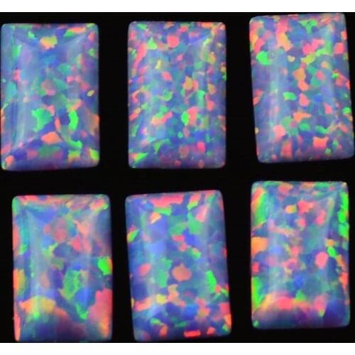 Opal supplier wholesale 2*3mm-12*16mm Rectangle cabochon loose opal stone for jewelry making in 78 colors