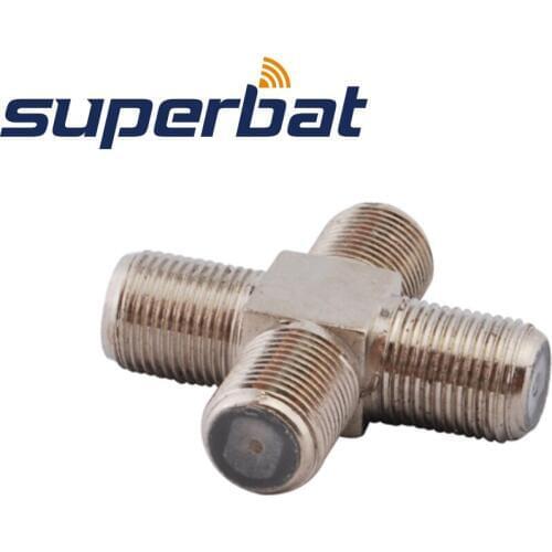 Superbat F Adapter F Jack to Female to Jack to Jack "+" Type RF Coaxial Connectors