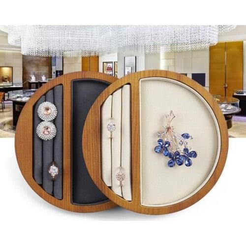 2 Pcs Jewelry Tray Display Solid Wood Ring Necklace Bracelet Storage Tray Shop Look At the Pallet Shoot Props
