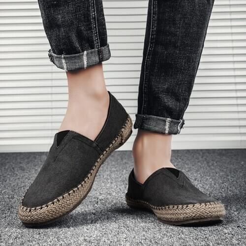 Casual Loafers Canvas Shoes for Men Spring Autum Fashionable Shoes Breathable Sport Shoes Men Trending Sweat-Absorbant Slip-On