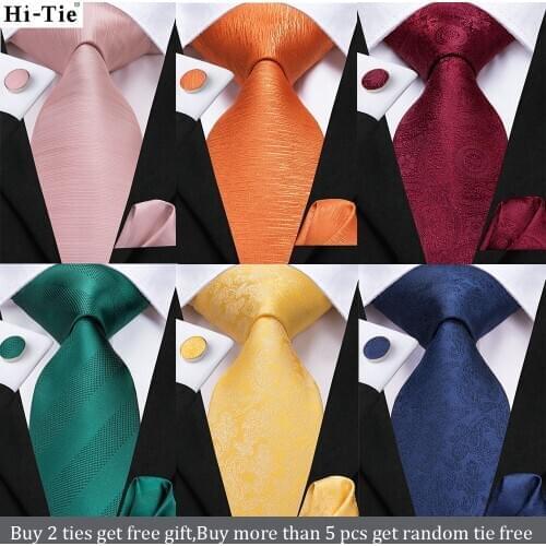 Hi-Tie 8.5cm Black Navy Blue Solid Paisley 100% Silk Mens Business Tie Neck Tie for Men Formal Luxury Wedding Necktie Gravatas