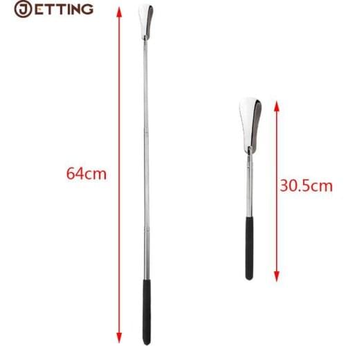 14.5/64cm Professional Adjustable Handle Shoe Horn Useful Stainless Steel Metal Shoehorn