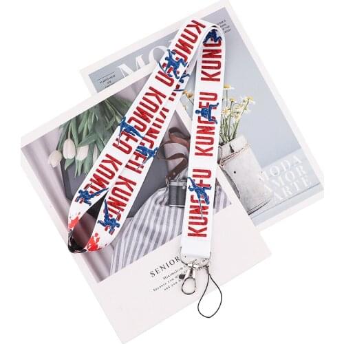 24pcs/lot MD737 DMLSKY Kongfu Art Lanyard For Keys Phone Strap Neck Strap Keychain Lanyards ID Badge Holder For Lovers