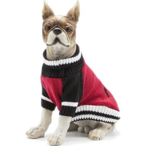 Pet Dog Patchwork knitted sweaters Clothes Small Dog Dog Coat Fashion Dog Jacket Sweater Pet Product Costumes Coats of Poodle