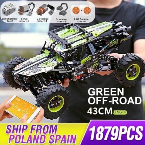 Mould King High-Tech 18002 Remote Control All Terrain Off-Road Climbing Truck Building Blocks Children APP RC Buggy Car Toy Gift