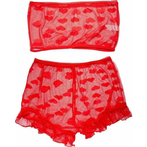 Womens Sexy Lingerie Bra Three-Point Temptation Transparent Underwear Sexy Suit Comfortable Transparent Underwear Two-piece