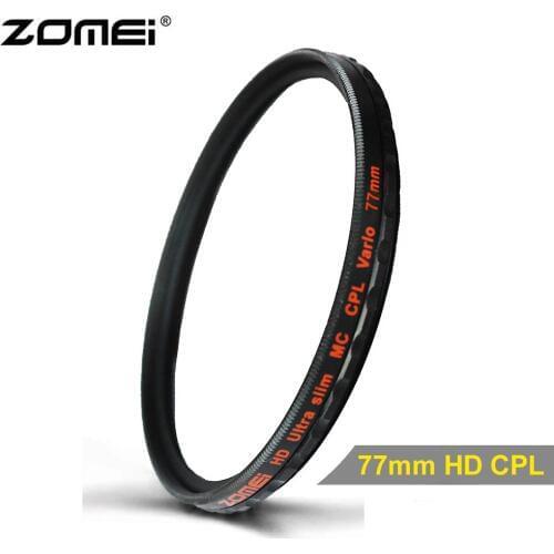 Zomei 77mm CPL Filter Multi-Coated MC HD Pro Optical Glass Circular Polarizer Lens Filter For Canon Nikon Sony Pentax Olympus