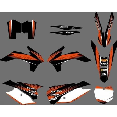 0482 Background Graphic Decal Sticker For KTM 125 150 200 250 300 350 450 500 SX SX-F XC XC-F XC-W XCF-W EXC EXC-F 2013-2014