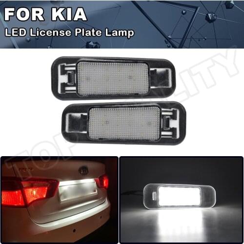 2PCS LED Number License Plate Light Tail Lamps For Kia Rio 2005-2011 Kia Rio5 2006-2011 Replace OEM 925011G000 925021G000