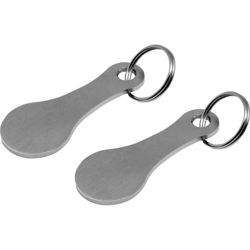 2 Packs Of Metal Aluminum Alloy Key Ring Accessories Decorative Key Chain Hook Shopping Trolley Tokens Key Chains 2021