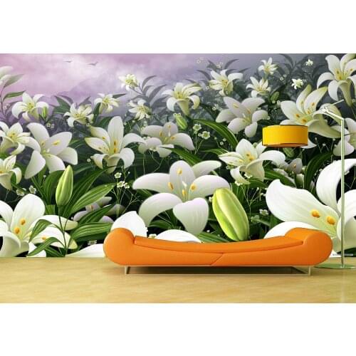 Custom 3D Photo Wallpaper Modern Flowers Blooming Wall Mural Wallpapers For Living Room Bedroom De Parede Home Decoration