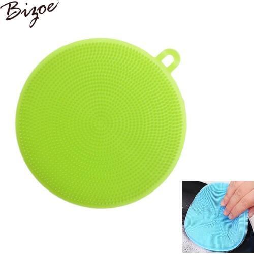 3pcs/lot Fruit Vegetable Food Silicone Dishwashing Sponge Brush Kitchen Cleaning Brush Tool Multifunction Cleaning Brush