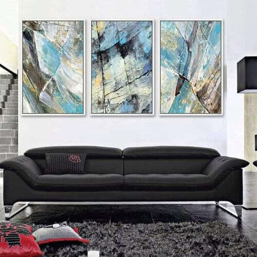 Graffiti color matching living room abstract decorative painting, modern minimalist living room decorative painting color code