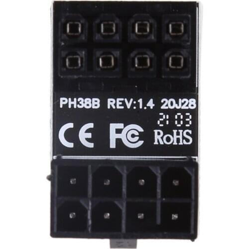 A TX 8pin Male 180 Degree Angled to 8Pin Female Power Adapter for Graphics cable