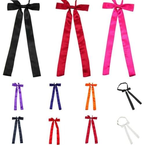 Bowknot Japanese Necktie Uniform Ribbon Fancy Bow Tie Adjustable Ladies Womens Sheriff Uniform Formal Officer School