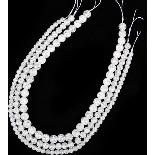White as a pearl and Different sizes can satisfy different ages Popcorn Synthesis crystal Manual Loose beads