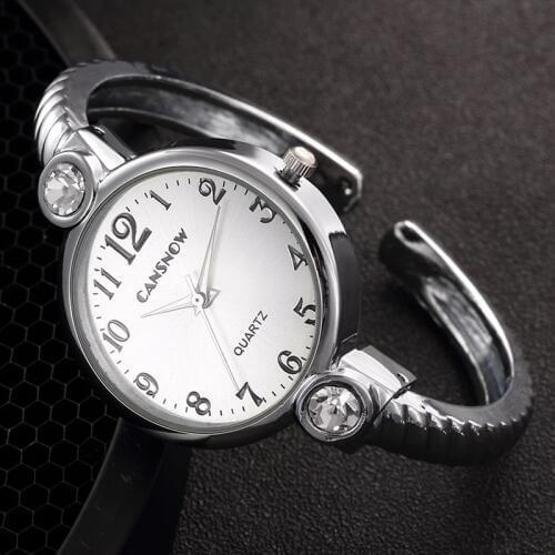 Luxury Silver Gold Bracelet Watch Women Dress Watch Rhinestone Quartz Bangle Bracelet Watch Hour Reloj Mujer Relogio Feminino